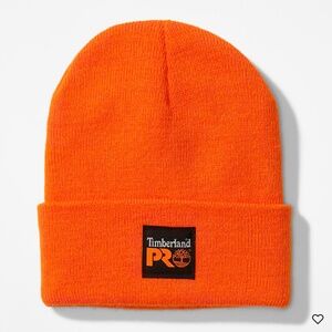 Timberland Pro Adult Cuffed Beanie watch cap Orange Made in USA NWOT outdoor